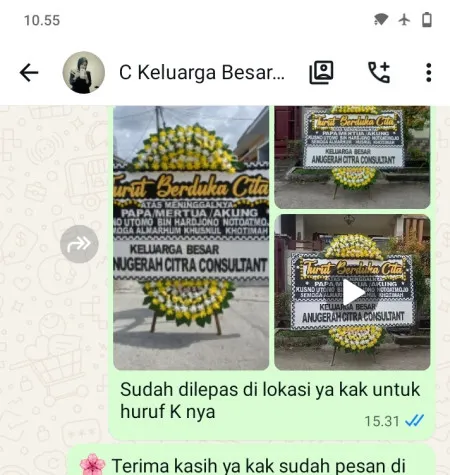 Pengiriman Papan Bunga Duka Harapanjaya Bekasi Utara